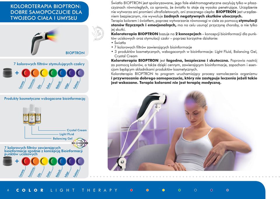 Koloroterapia Bioptron - Zastosowanie